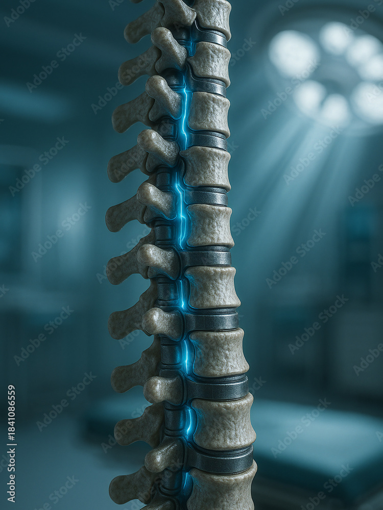 custom made wallpaper toronto digitalMenschliche Wirbelsäule mit Nervenbahnen