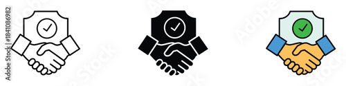 Mutual Respect icon vector. agreement, trust and successful business partnership symbol. vector illustration.
