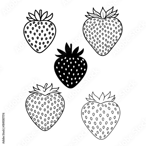 Strawberry silhouette pack