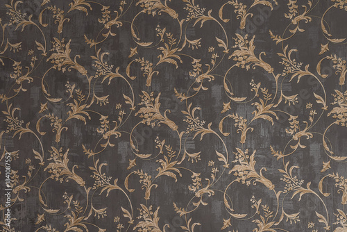 Floral old retro vintage ornament wallpaper on background. Cute ornament floral pattern. Background design. Vintage wallpaper