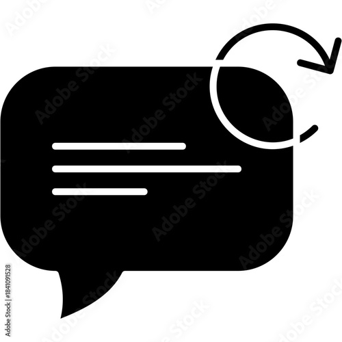 Glyph Solid Resend Text Icon