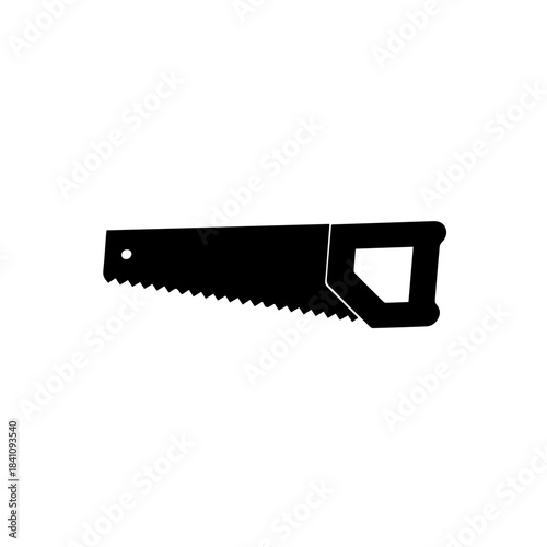 Classic Manual Wood Saw Tool Graphic