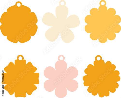 Groovy Daisy Name Tags SVG, Laser Cut Files Glowforge Silhouette Cricut, Personalized Name Keychain, Mothers Day Easter Birthday Gifts