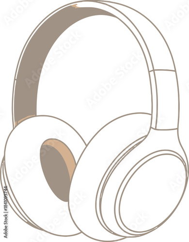 Beige wireless headphones providing comfort and sound isolation for music lovers