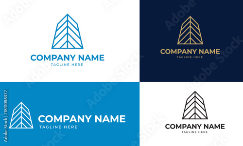 Abstract Real Estate Logo Icon Vector Design, Modern Building Logo Concept for Property Services, Real Estate, House Cleaning, and Security Vector Icon.