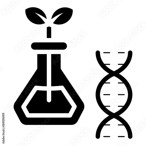 biotechnology glyph icon