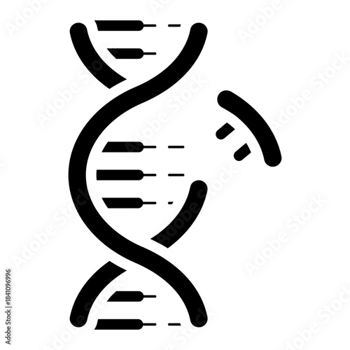 DNA genetic engineering glyph icon