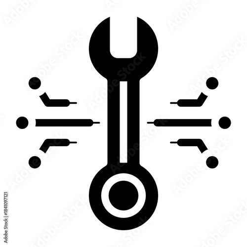 tech repair glyph icon
