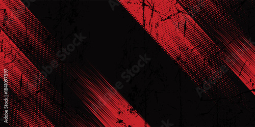 Halftone dots red and blue color pattern gradient grunge texture background. Dot pop art comic sport style vector illustration. modern background