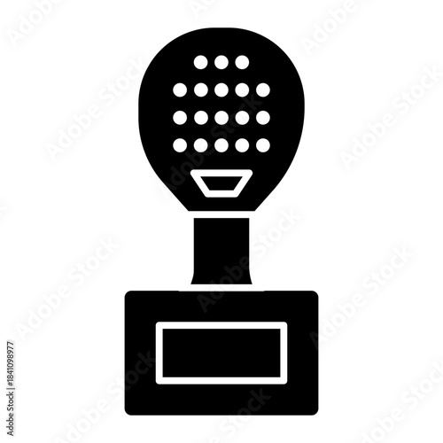 Padel tournament trophy icon solid style illustration