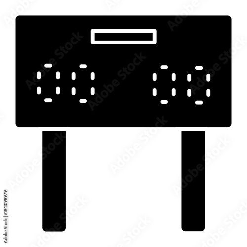 Padel scoreboard icon solid style illustration