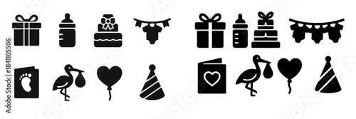 Baby shower collection gift bottle