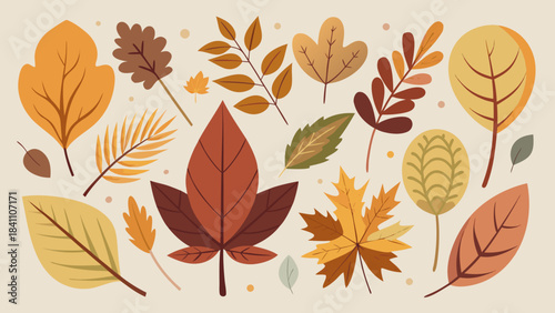 Autumn season banner with colorful falling leaves