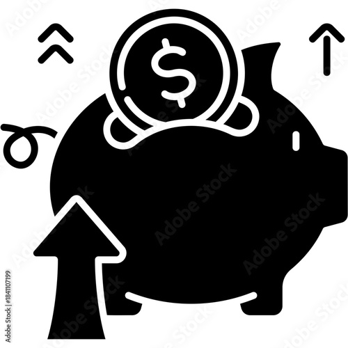 Glyph Solid Saving Boost Icon