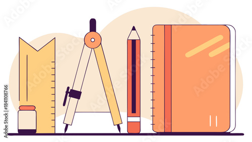 vector illustration of school building