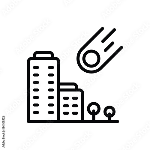 Black line icon for cap