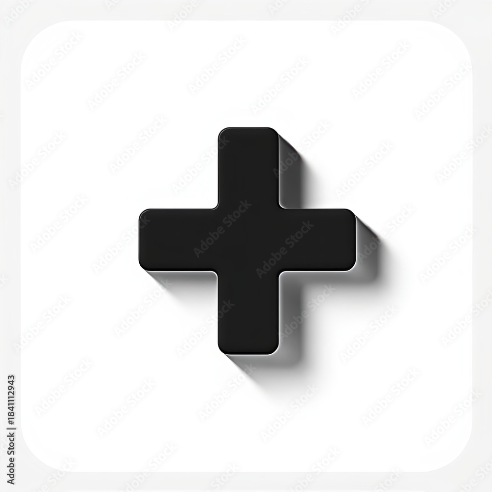 Obraz premium plus icon on metal button