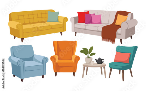 living room interior with furniture