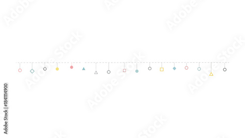 Festive Garland of Delights: A cheerful garland, adorned with a spectrum of delightful shapes and soft colors, evokes a sense of joy and celebration. Perfect for adding a touch of whimsy.