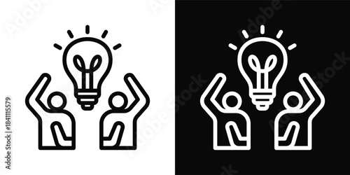 Active Icon White And Black Background Style