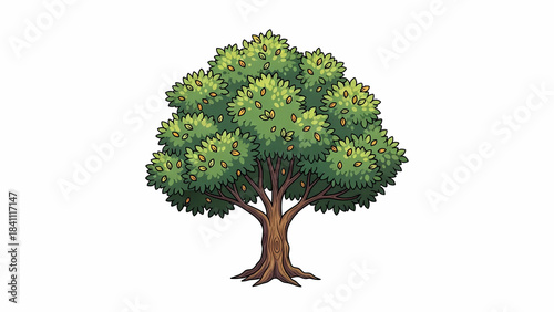 Nature Tree Illustration Minimalist Isolated