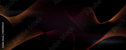 Modern Black Background Line Light Abstract