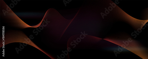 Modern Black Background Line Light Abstract
