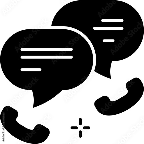 Glyph Solid Communication Icon