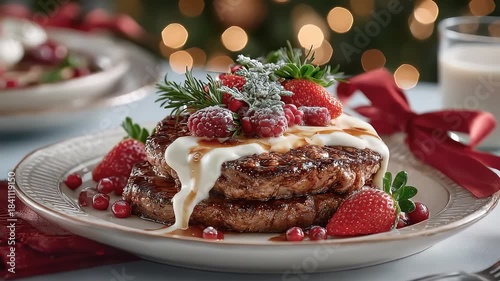 Christmas Warm Berry Dessert Awaken Taste Buds