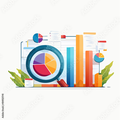 Digital Communication System – Email Icons, Cloud Data & Modern UI Illustration