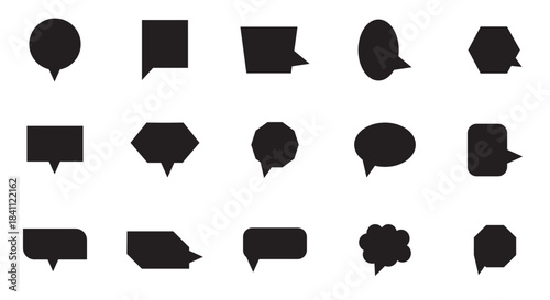 Speech BubblSpeech Bubble set. Talk bubble. black empty vector white speech bubbles.e set.