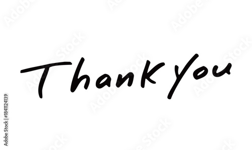 手書き文字「Thank You」｜感謝の気持ちを伝えるシンプルで温かみのある英字ロゴ素材