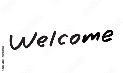 手書き文字「Welcome」｜ウェルカムをやさしく伝える筆記体風ロゴ素材
