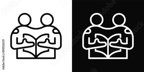Occupational Therapy Icon White And Black Background Style