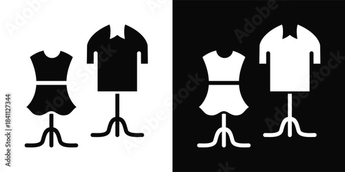 Fashion Design Icon White And Black Background Style