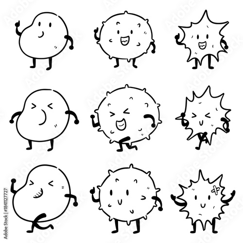 vector set of blood cell