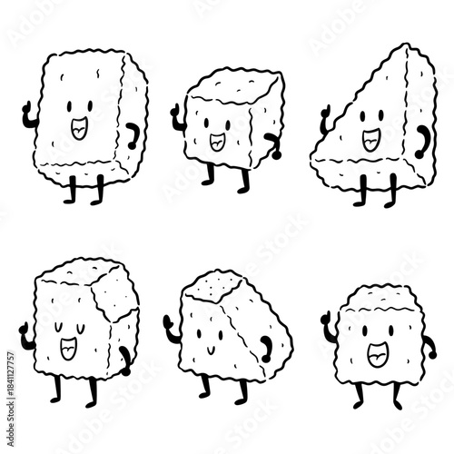 vector set of hard tofu