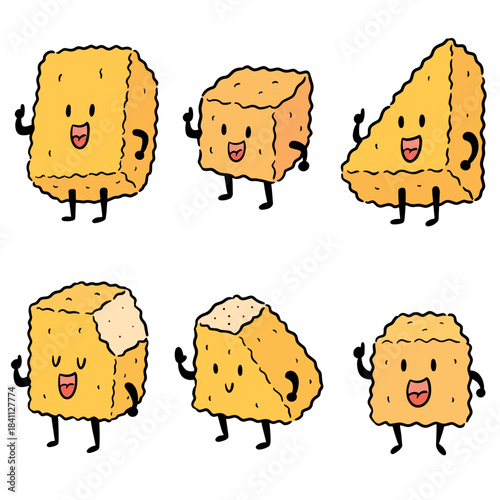 vector set of hard tofu
