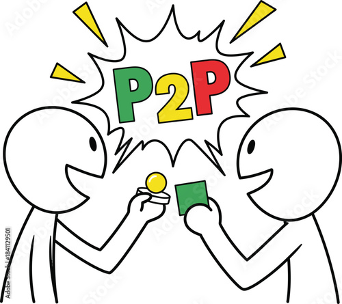 Stick figure illustration depicting a heated argument or conflict with colorful explosion effects between two people