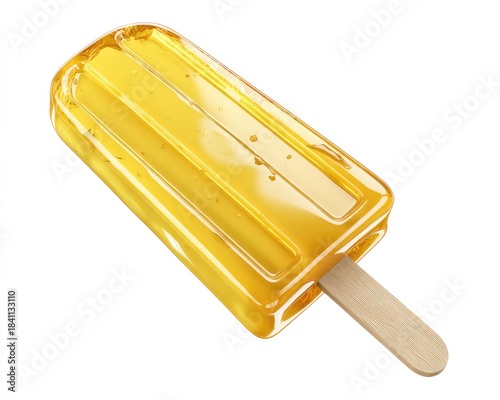 Bright and Refreshing Frozen Treat on Sticks in Clear Background Perfect for Summer Desserts and Snacks