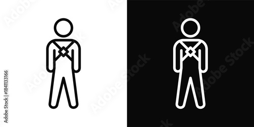 Injury Icon White And Black Background Style