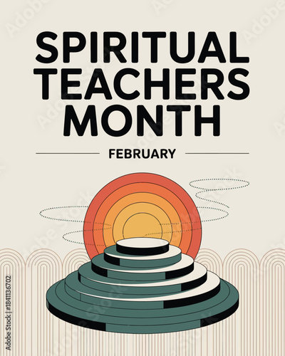 Spiritual Teachers Month February Awareness Design