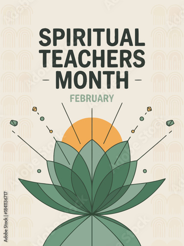 Spiritual Teachers Month February Awareness Design