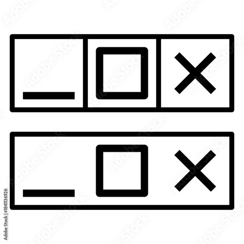 window control buttons icon vector design template