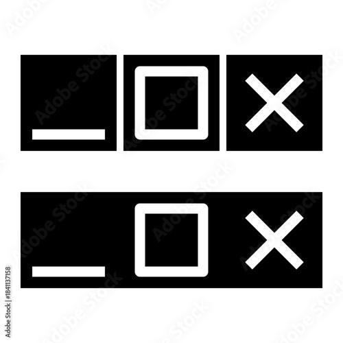 window control buttons icon vector design template