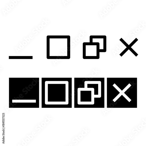 window control buttons icon vector design template