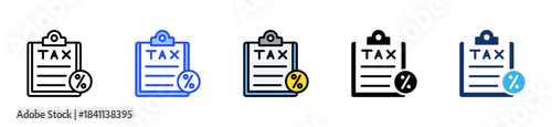 Tax Incentives Icon Collection With Multiple Styles