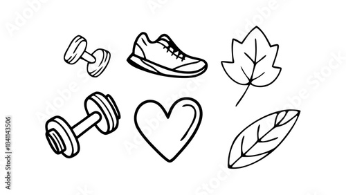 “fitness gym scene, characters training, flat design vector”