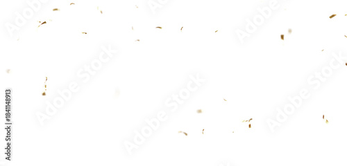 Colorful Confetti against a White Background Tranparent BG Confeti. Confetti partical isolated background. 3d Rendering Transparent Confetti.	