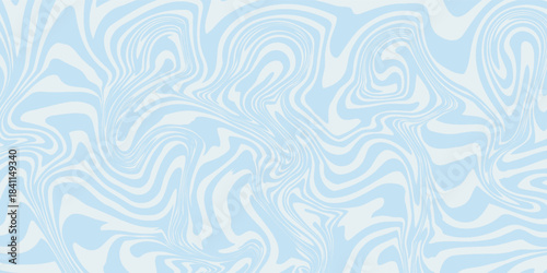 Abstract background seamless pattern with colorful waves. Trendy vector illustration in retro psychedelic style